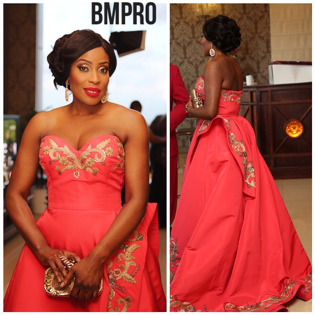 Mo Abudu - The Birthday Girl wore an Oscar de La Renta dress from the designers' Fall 2014 ready to wear collection. Makeup: Banke Meshida - Lawal of BMPro