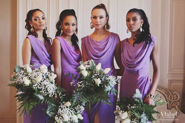 VLabel London The Bridesmaids Edit - Priory Dress Lilac LoveweddingsNG