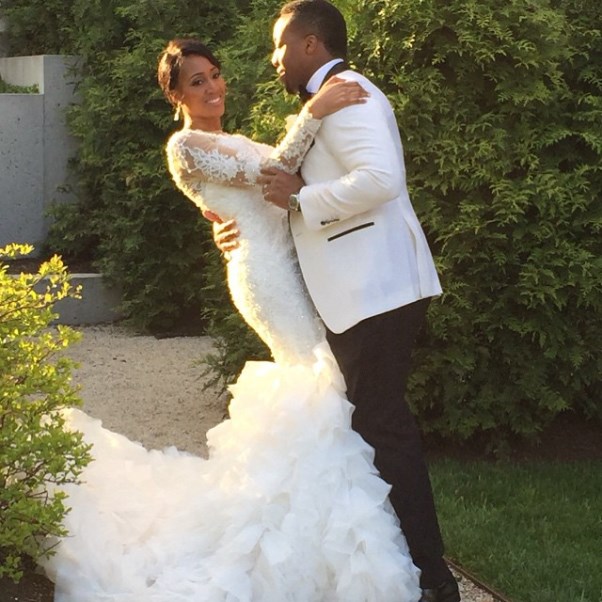 Osi Umenyiora's Sister Weds - Bride and groom1