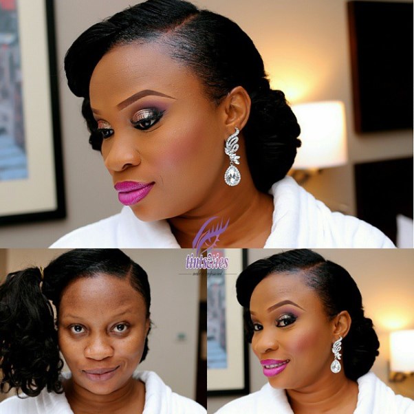 LoveweddingsNG Before and After Tints and Ties Makeup