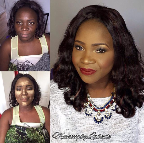 LoveweddingsNG Before and After Makeup by Labelle