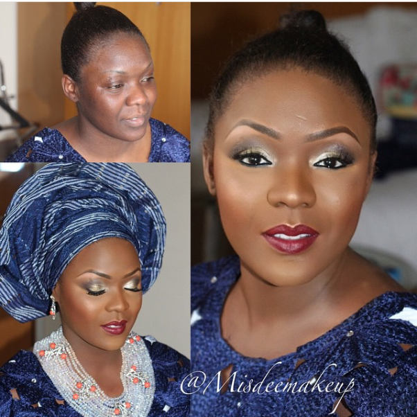 LoveweddingsNG Before and After Misdee Makeup1