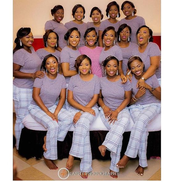 Nigerian Wedding Alternatives to bridal robes Pyjamas LoveWeddingsNG Laphy Photography