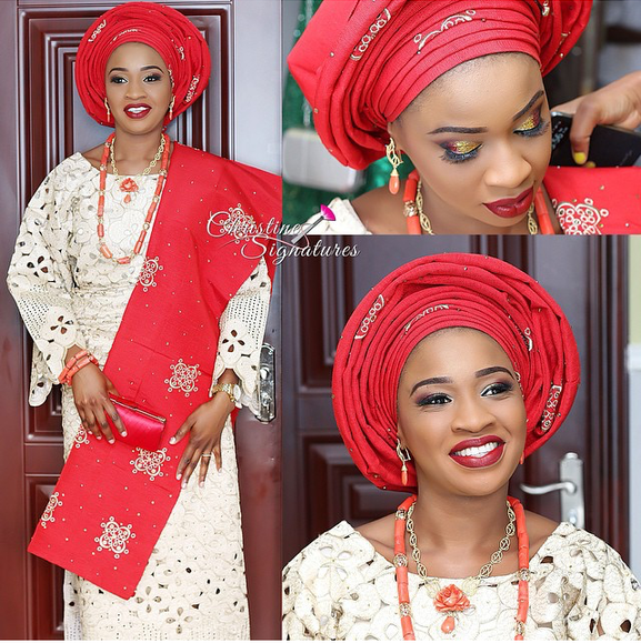 Nigerian Wedding Trend - Lace Iro & Buba LoveweddingsNG