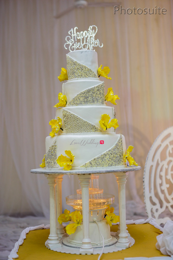Nigerian White Wedding Cake - Uti and Erasmus Photosuite LoveweddingsNG