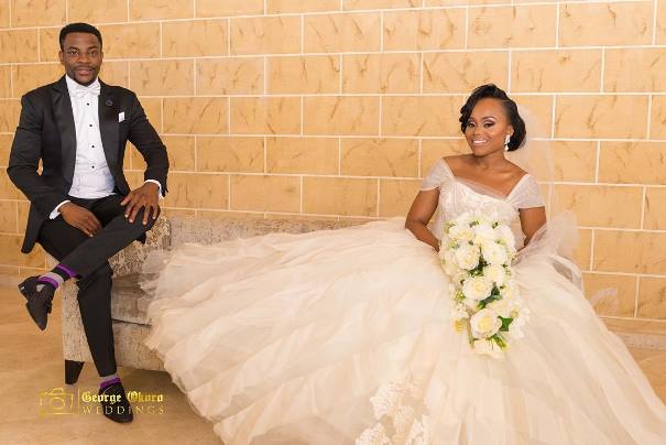 Ebuka Obi - Uchendu Cynthia Obianodo White Wedding LoveweddingsNG - bride and groom 3
