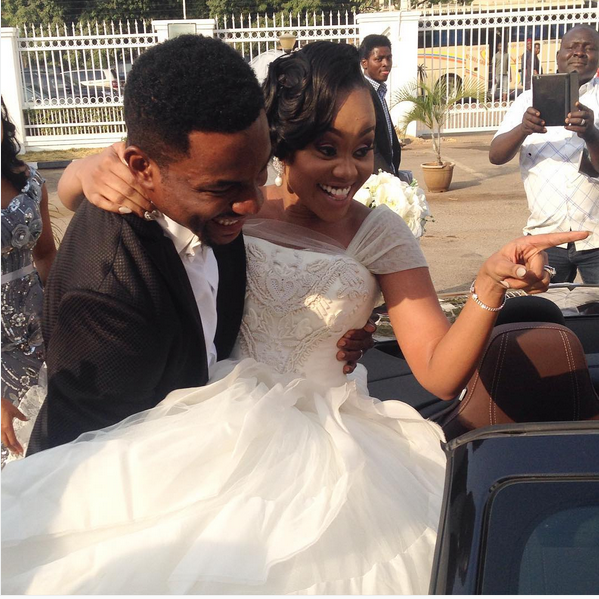Ebuka Obi - Uchendu Cynthia Obianodo White Wedding LoveweddingsNG - bride and groom