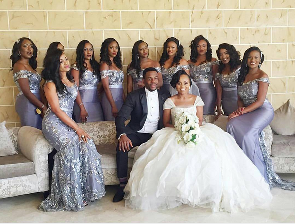 Ebuka Obi - Uchendu Cynthia Obianodo White Wedding LoveweddingsNG bridesmaids