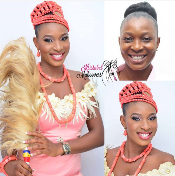 Nigerian Bridal Makeover - Before and After - Kristabel Makeovers LoveweddingsNG (2)