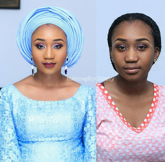 Nigerian Bridal Makeover - Before and After - Makeup by Chinny LoveweddingsNG