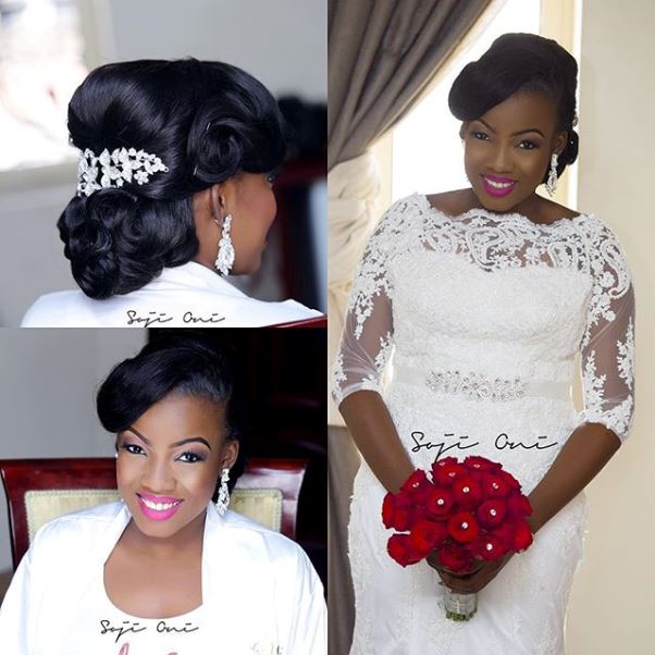 Nigerian Bride Bolu Boludotman2015 LoveweddingsNG Hair by Sleame 1