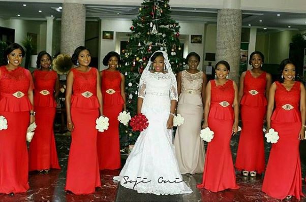 Nigerian Bride and Bridesmaids Boludotman2015 LoveweddingsNG Soji Oni