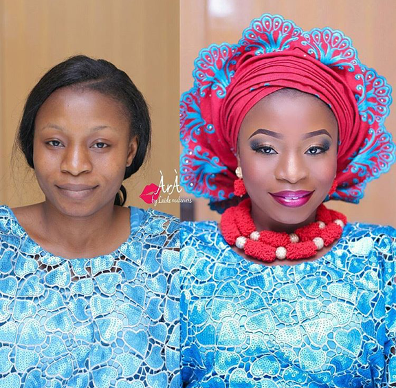 Nigerian Makeovers - Before and After Ara Bridals LoveweddingsNG