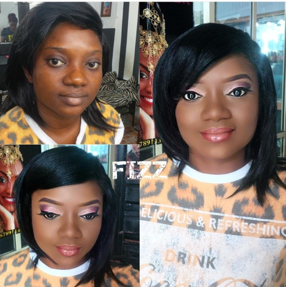 Nigerian Makeovers - Before and After Fizz Glam LoveweddingsNG