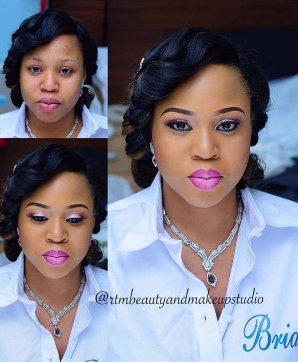 Nigerian Makeovers - Before and After RTM Beauty and Makeup Studio LoveweddingsNG
