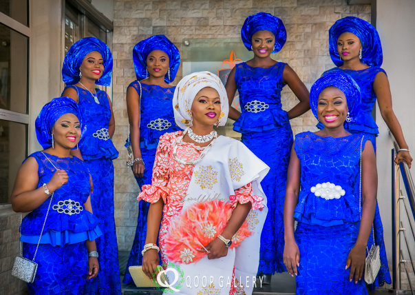 Nigerian Traditional Bride and friends - Teju Yinka LoveweddingsNG