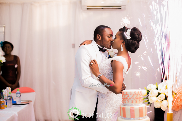 Nigerian White Wedding - Bride and Groom Kiss - Teju Yinka LoveweddingsNG