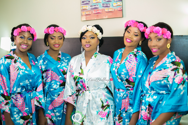 Nigerian White Wedding Bride and bridesmaids - Teju Yinka LoveweddingsNG