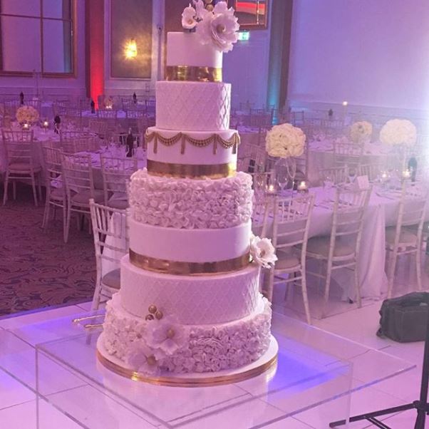 Nigerian Wedding TolaYemi - Cake TY Couture LoveweddingsNG