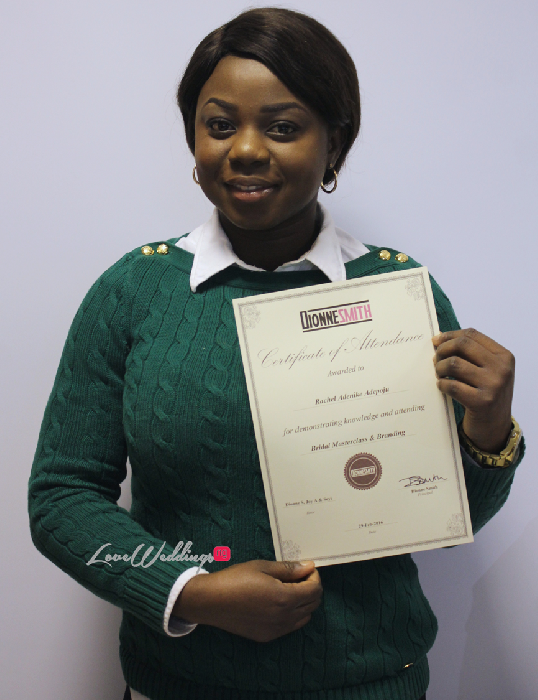 The Bridal Masterclass by Dionne Smith Academy - LoveweddingsNG Certificates 1