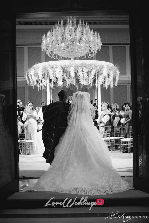 Coco Adeleke and Caleb Adaji White Wedding in Dubai Bride and Dad Church BLawz Studios LoveweddingsNG 2