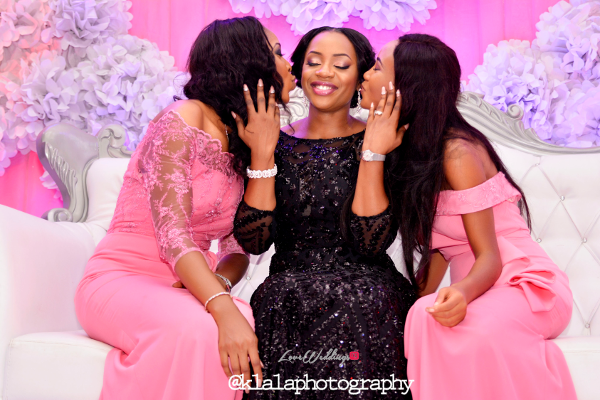 Nigerian Bride in Black and Bridesmaids in Pink Isioma and Ifeanyi LoveweddingsNG Klala Photography 1