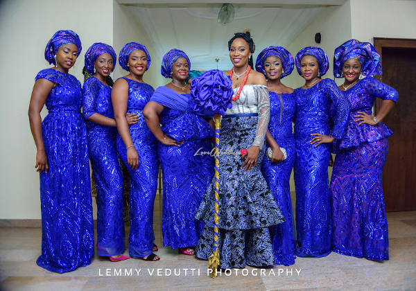 Nigerian Traditional Bride and Aso Ebi girls Jane and Solomon Lemmy Vedutti Photography LoveweddingsNG 1