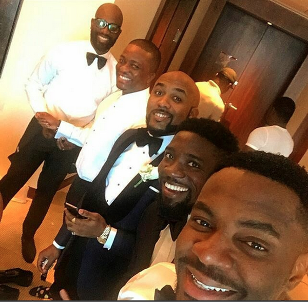 Tolu Oniru Tunde Demuren Dubai Wedding Groom and Groomsmen LoveweddingsNG