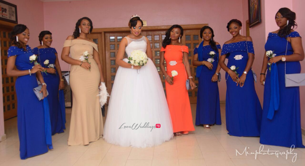 Nigerian Wedding Sandra and Obinna Bridesmaids Solange Pose LoveweddingsNG