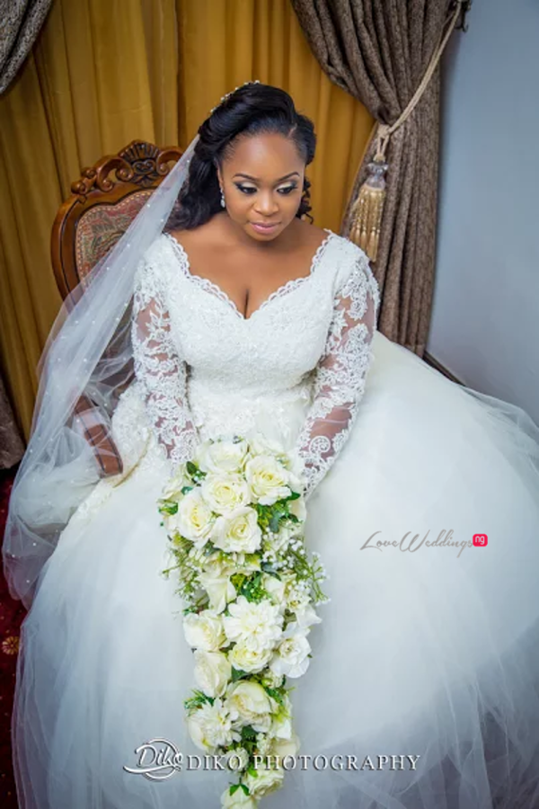 Nigerian Bride and Bouquet Judith & Kingsley Diko Photography LoveweddingsNG 3