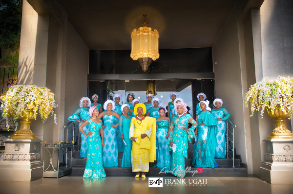 Nigerian Traditional Bride and Bridesmaids Kunbi Oyelese Lanre Tomori LoveweddingsNG