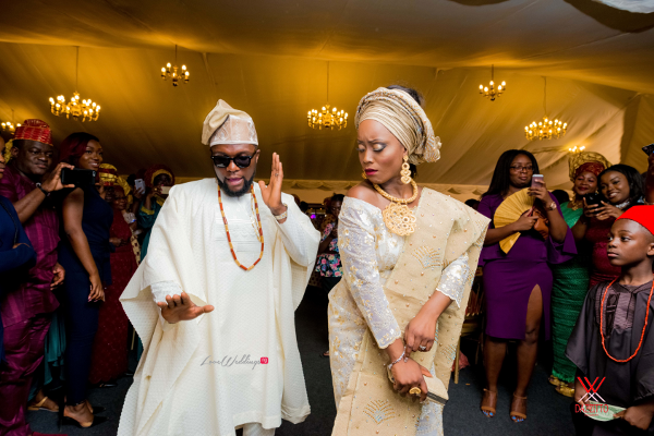 Nigerian Traditional Wedding in London Seun and Segun Bride and Groom Dancing LoveweddingsNG Dazzitto Photography