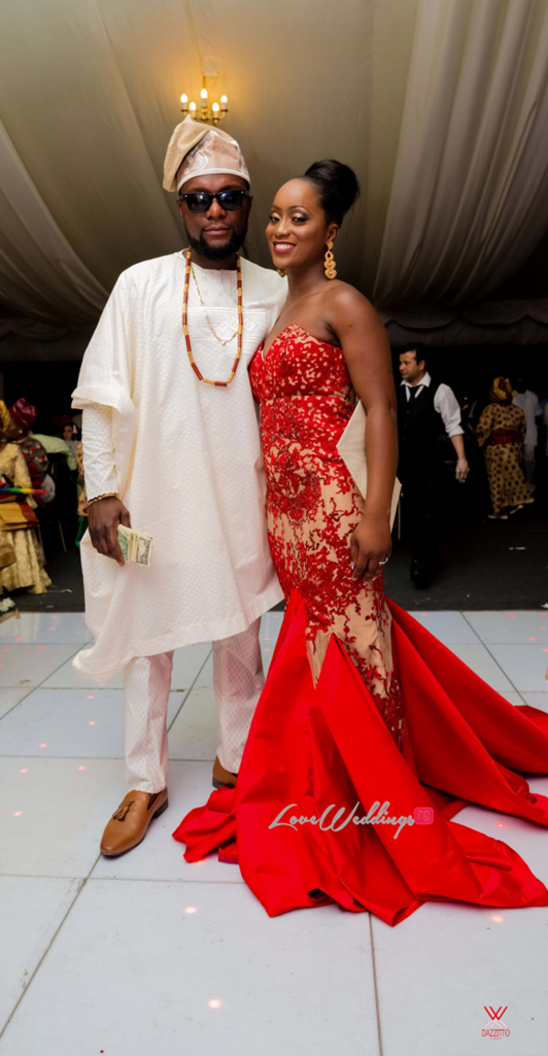 Nigerian Wedding in London Seun and Segun Bride and Groom Second Outfit LoveweddingsNG Dazzitto Photography