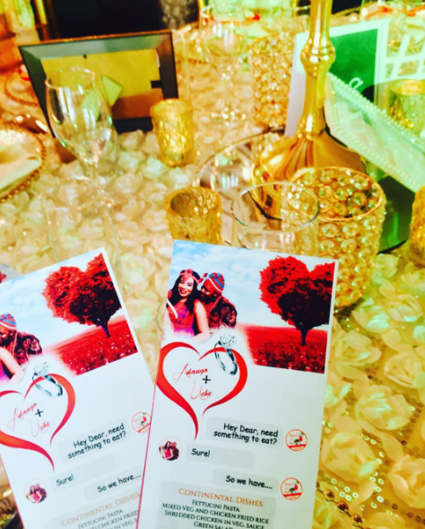 Adaugo and Uche's Nigerian Traditional Social Media Themed Wedding Menu Cards IPC Events LoveWeddingsNG 1