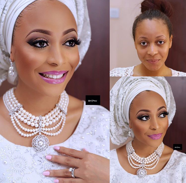 Nigerian Bridal Makeup Before and After Banke Meshida Lawal LoveweddingsNG