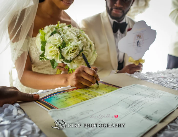 Nigerian Bride and Groom Sign Wedding Register Amaka and Oba 3003 Events LoveWeddingsNG 2