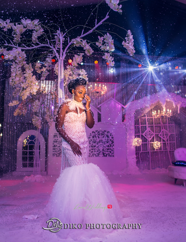 Nigerian Bride Reception Dress Toyosi Ilupeju and Wole Makinwa WED Dream Wedding Details Diko Photography LoveWeddingsNG