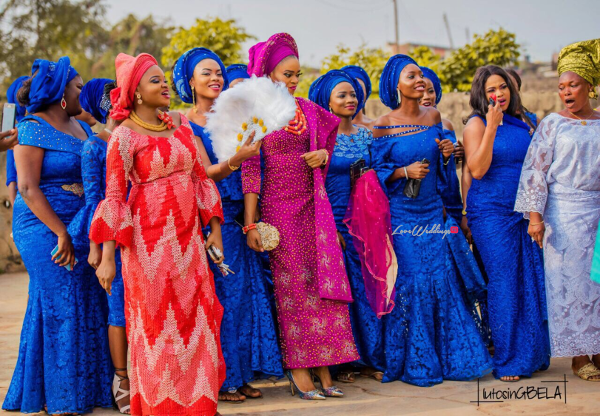Nigerian Traditional Bride and friends Adetola Adeleke and Olapemi Awolola LoveWeddingsNG