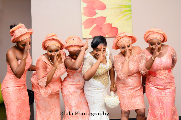 Nigerian Bride and Aso Ebi Ladies Wehdone Sir Klala Photography LoveWeddingsNG