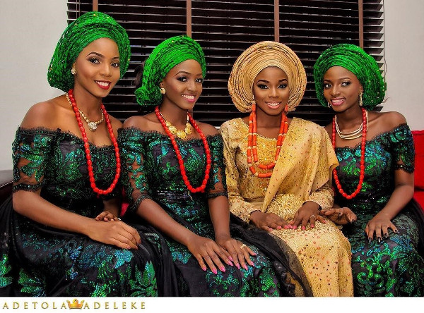 Nigerian Traditional Bride and Aso Ebi Ladies 9.22 Photography LoveWeddingsNG