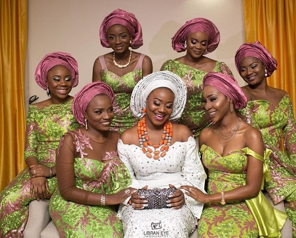 Nigerian Traditional Bride and Aso Ebi Ladies #Deric17 Libran Eye Photography LoveWeddingsNG