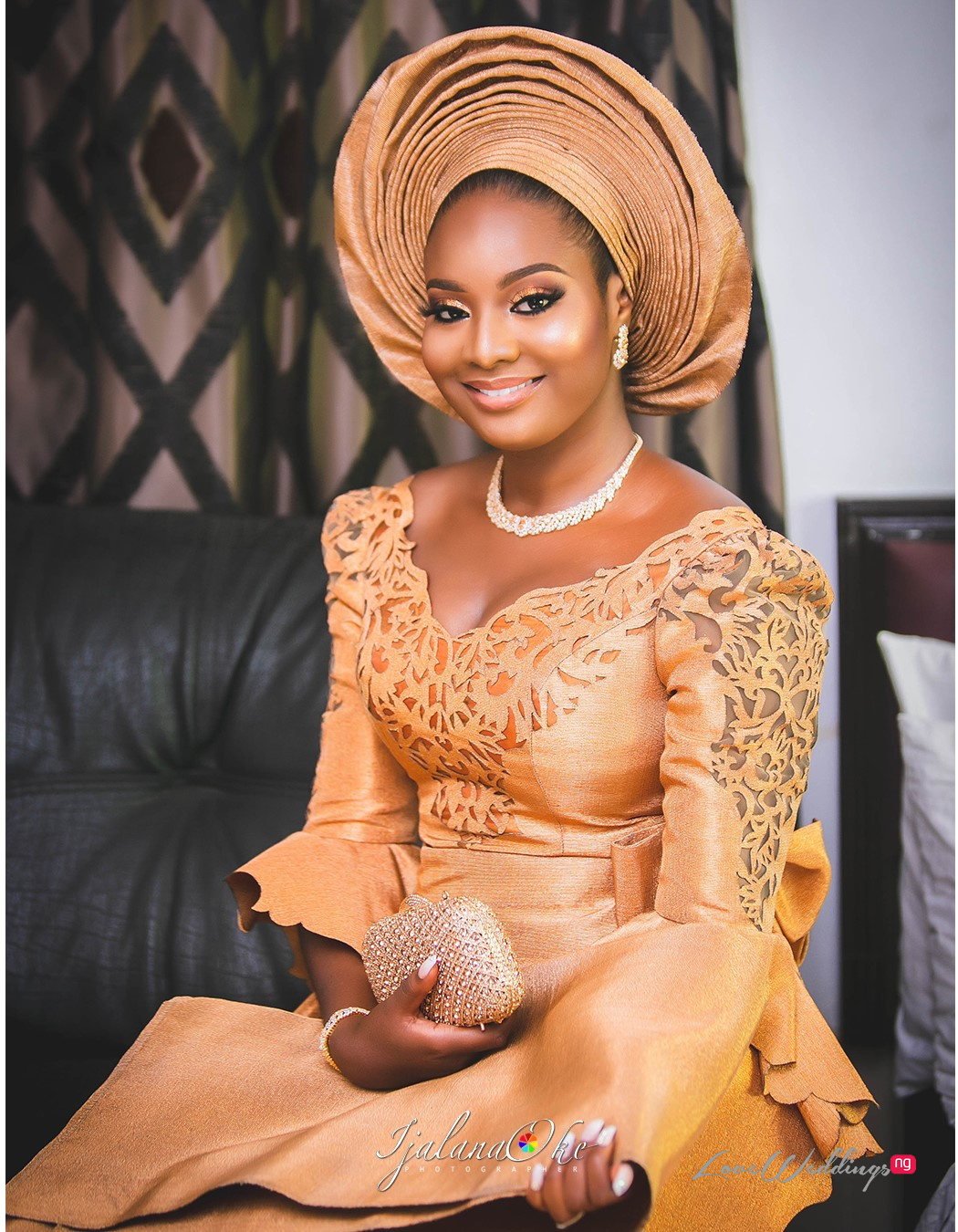 Bukola looked stunning in her monotone traditional bridal outfit | # ...