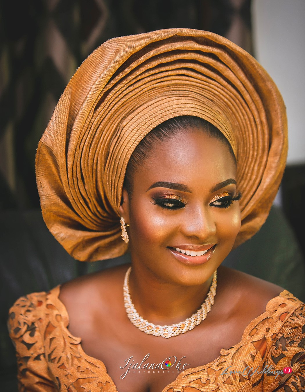 Bukola looked stunning in her monotone traditional bridal outfit | # ...