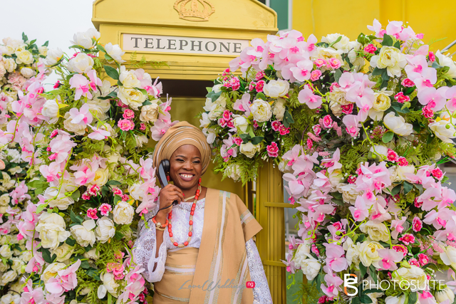 The floral telephone photo booth that is taking over African weddings