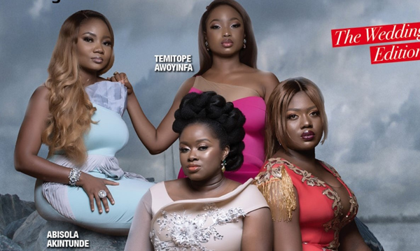 Bisola (Makeup by Ashabee), Temi (Lavish Bridals) & the Bridal Glam Squad cover Vanguard Allure’s wedding issue