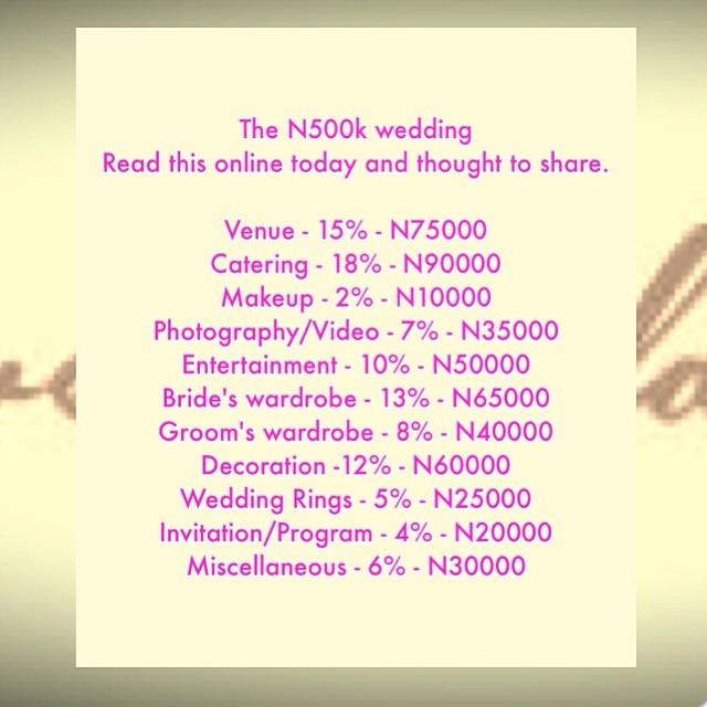 The 500k wedding