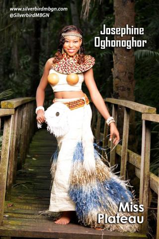 MBGN 2014 Miss Plateau - Josephine Oghonoghor Nigerian Traditional Outfit Loveweddingsng
