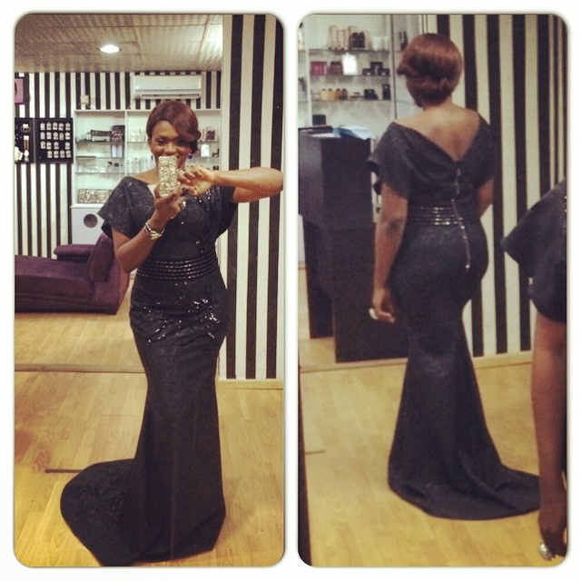 Waje looked amazing in this dress by Trish O Couture. Styled by Fierce N Modish