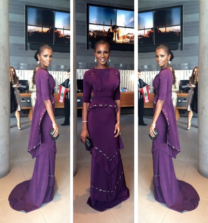 Agbani Darego in Meena GTBank LFDW LoveweddingsNG2