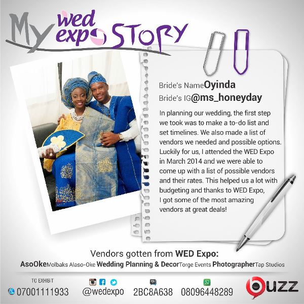 LoveweddingsNG Wed Expo Story - Oyinda